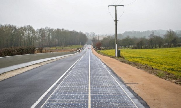 World`s first solar panel road opens in Normandy village 